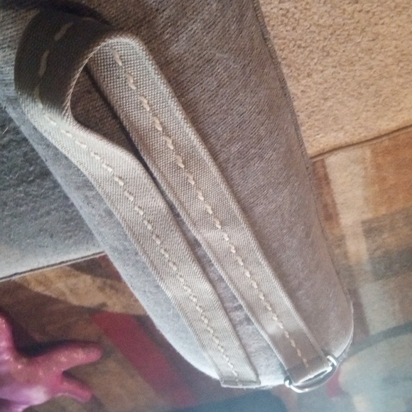 Military Style Adjustable Versatile Belt! Light Green W/Oversized Tan Stitching - Picture 8 of 11